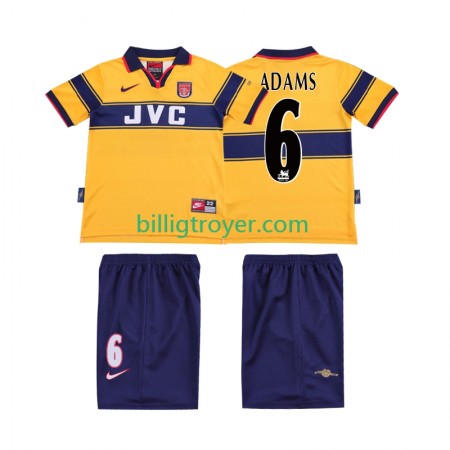 Billige Fotballdrakter Arsenal ADAMS 6 1999 Barn Retro Bortedraktsett 1997 Kortermet